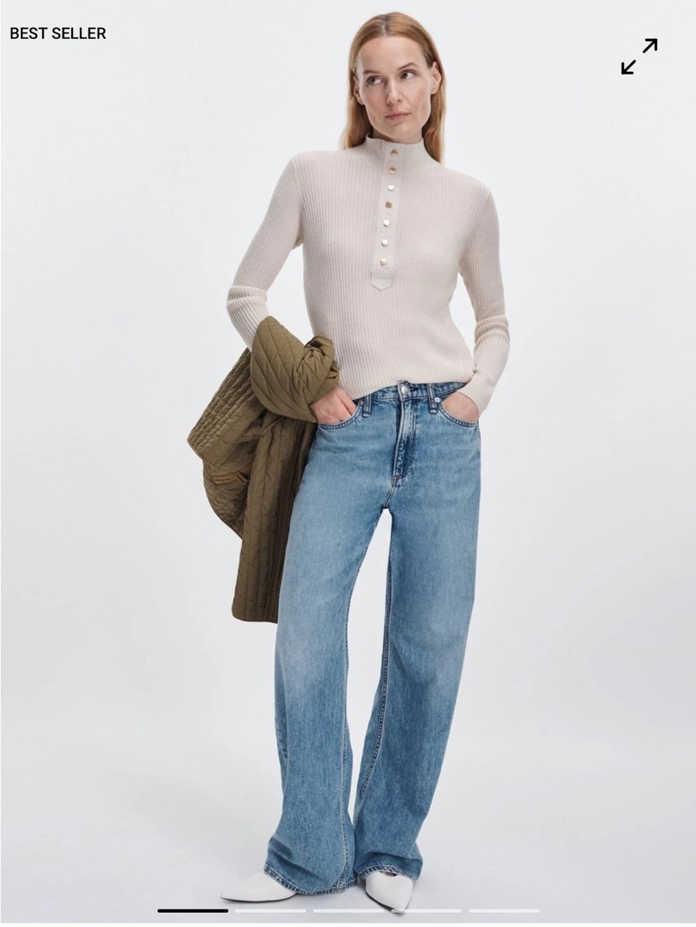 Rag & Bone Logan Wide-Leg Jean Mid-Rise in Featherweight Denim 29
